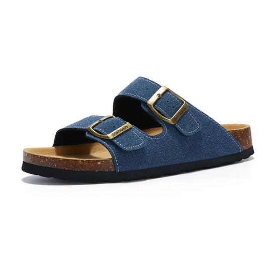 Sandalo in pelle scamosciata Tokio - Blu
