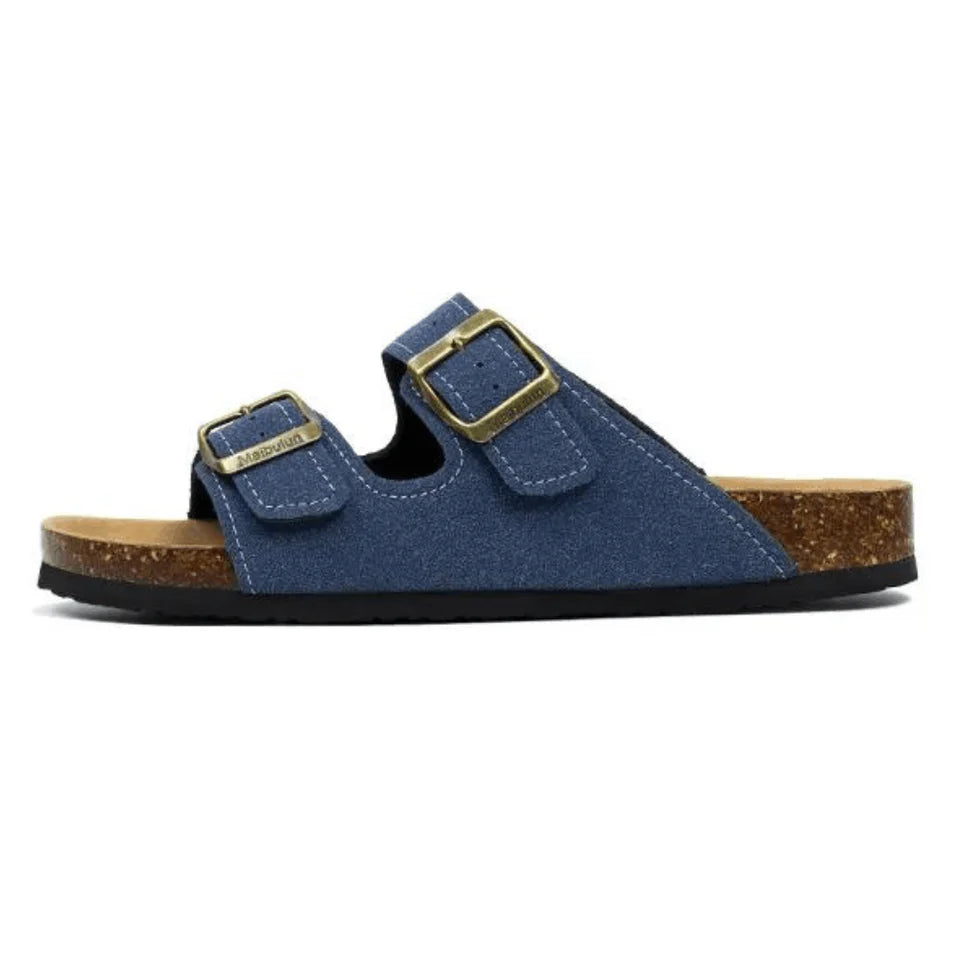Sandalo in pelle scamosciata Tokio - Blu