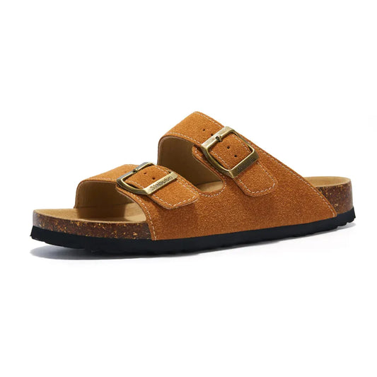 Sandalo in pelle scamosciata Tokio - Caramello