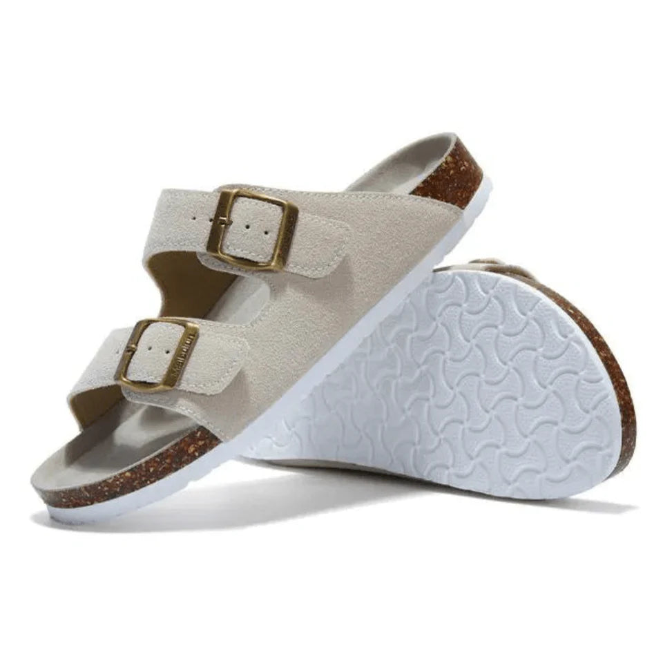 Sandalo in pelle scamosciata Tokio - Crema