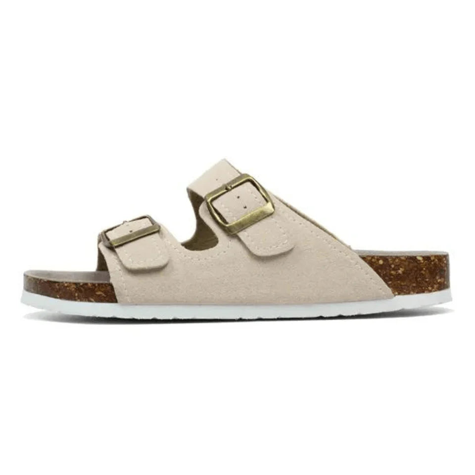 Sandalo in pelle scamosciata Tokio - Crema