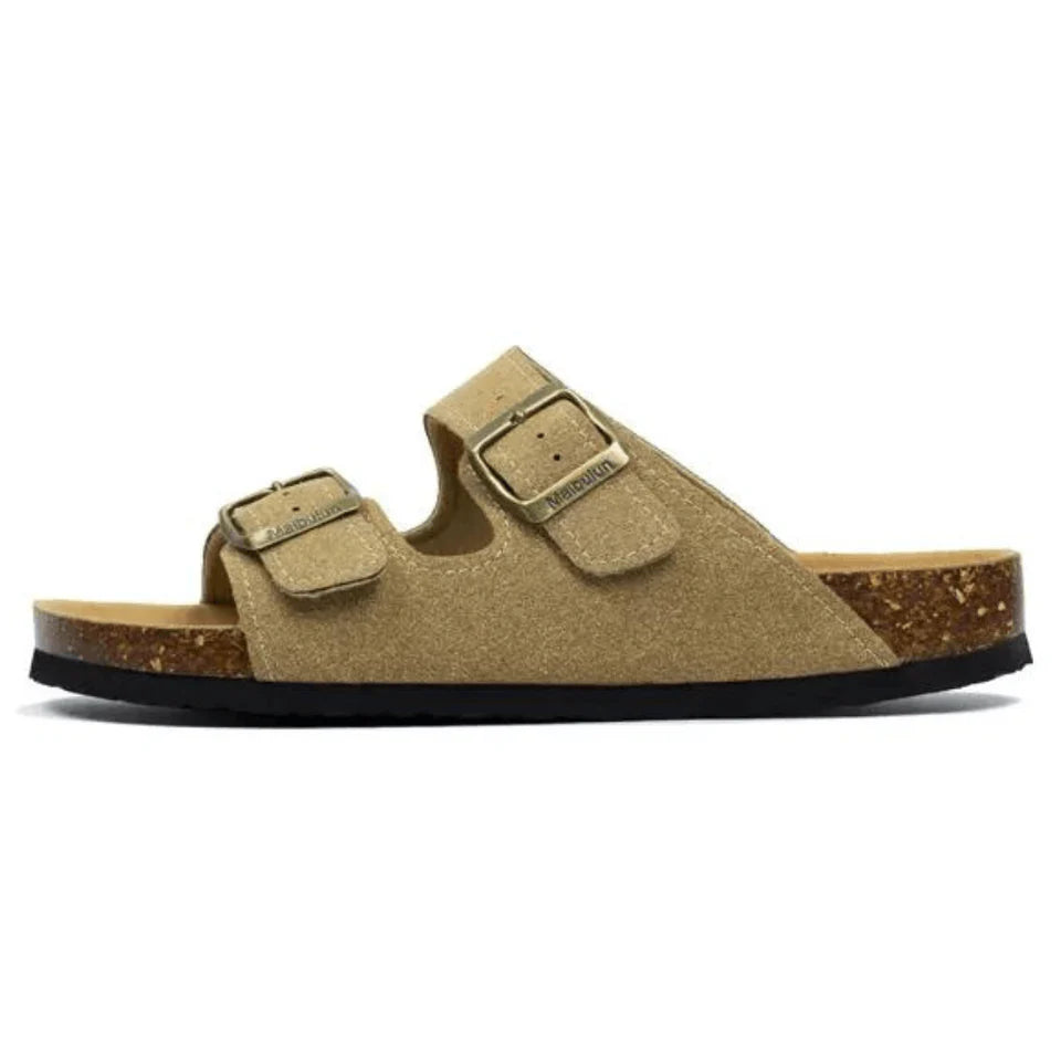 Sandalo in pelle scamosciata Tokio - Marrone chiaro