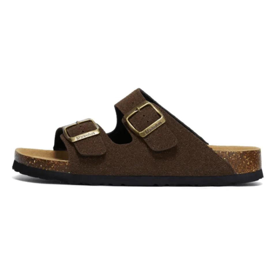 Sandalo in pelle scamosciata Tokio - Marrone scuro