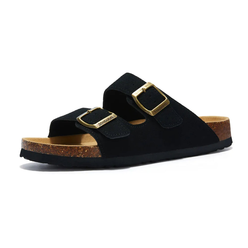 Sandalo in pelle scamosciata Tokio - Nero