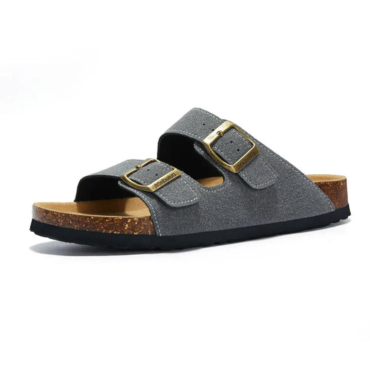 Sandalo in pelle scamosciata Tokio - Grigio
