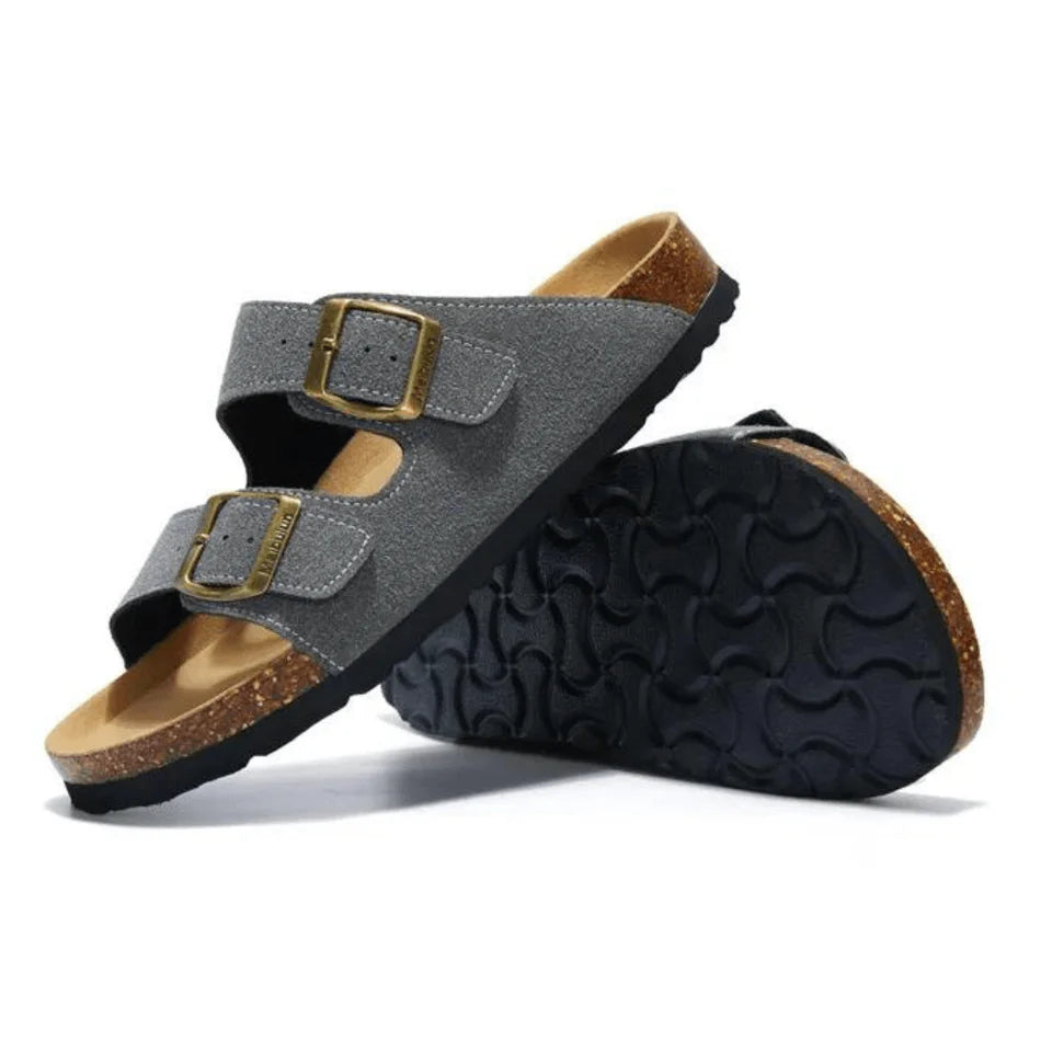 Sandalo in pelle scamosciata Tokio - Grigio