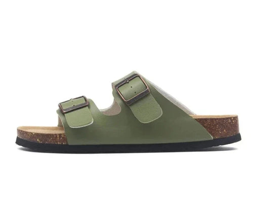 Sandalo in pelle scamosciata Tokio - Verde