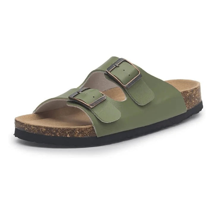 Sandalo in pelle scamosciata Tokio - Verde