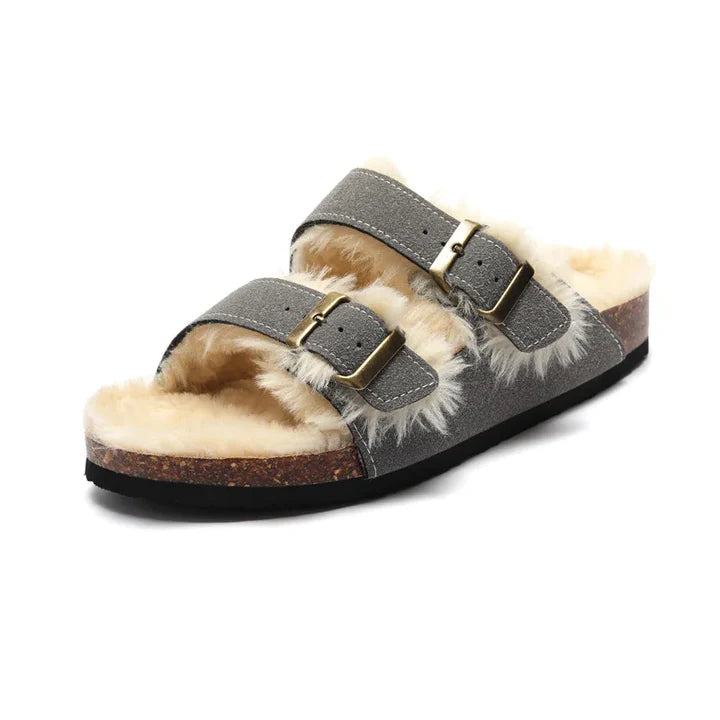 Sandalo indonesiano Fluffy - Grigio