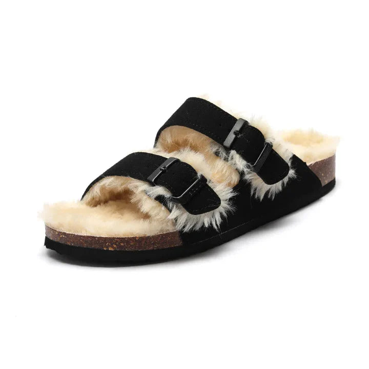 Sandalo indonesiano Fluffy - Nero