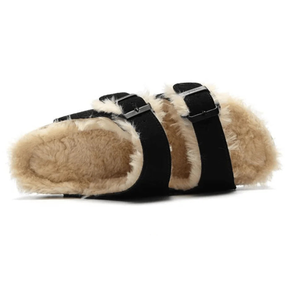 Sandalo indonesiano Fluffy - Nero