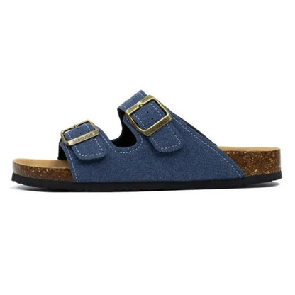 Sandalo in pelle scamosciata Tokio - Blu 