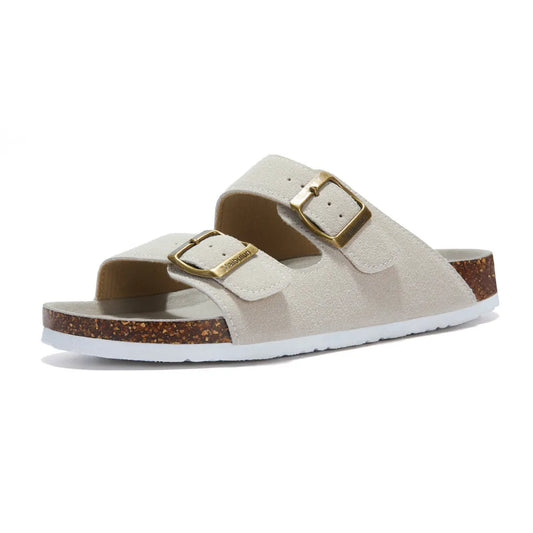Sandalo in pelle scamosciata Tokio - Crema 